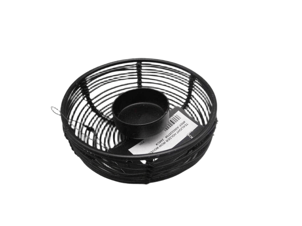 Tealight Holder Iron Woven