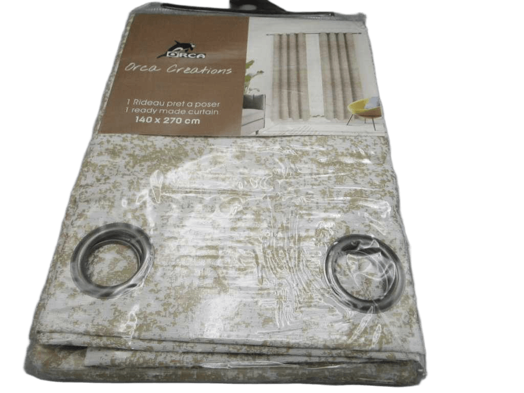 Curtain Jacquard 140 X 270 Cm - 8 Rings - 100 % Polyester 200 Gsm