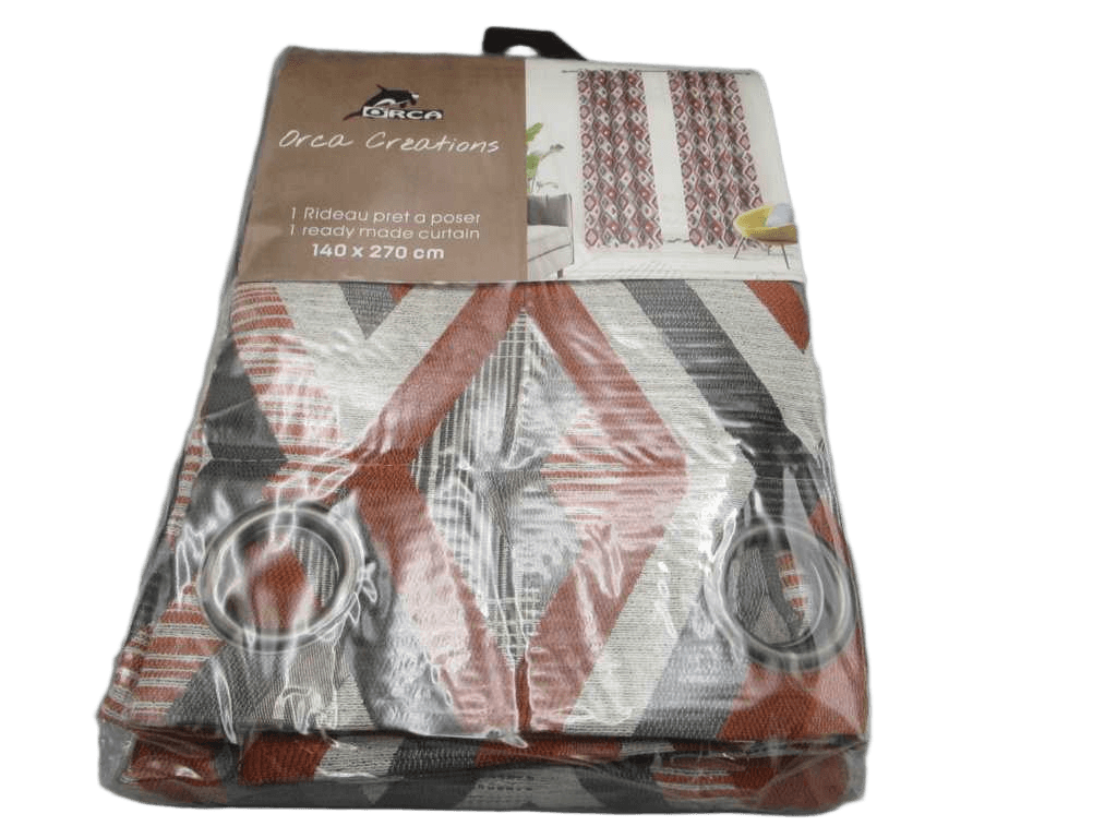 Curtain Jacquard 140 X 270 Cm - 8 Rings - 97 % Polyester 3%linen 310 Gsm