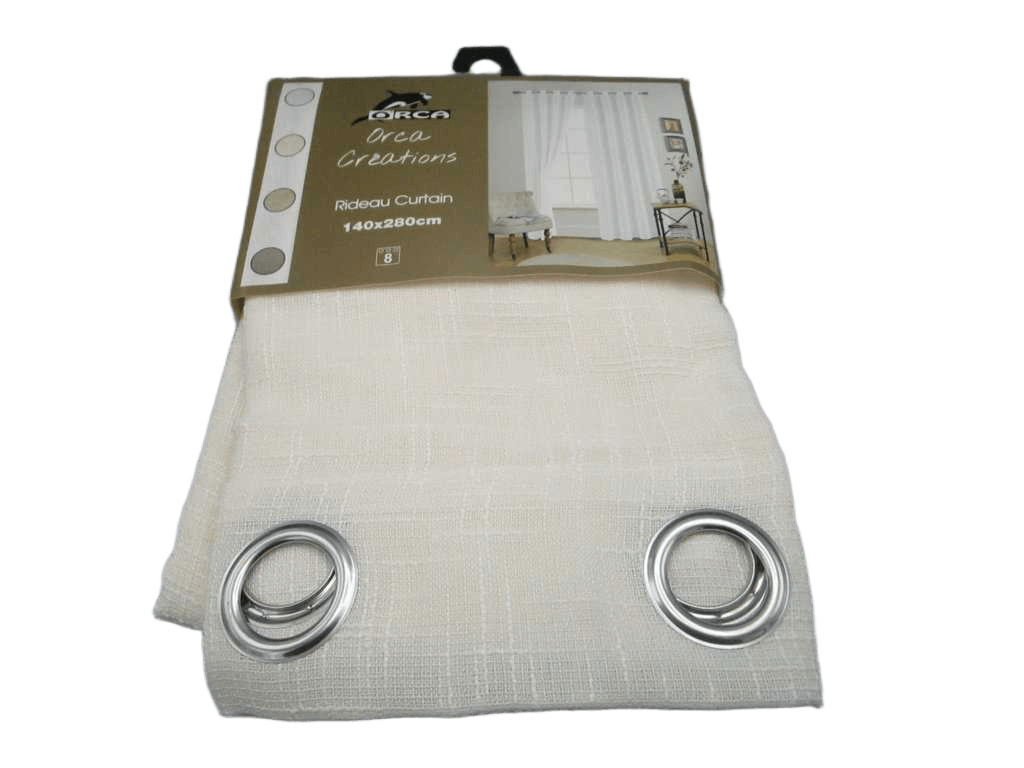 Curtain 140x280 Cm 100% Polyester 8 Ring 190gsm With Packing Hanger