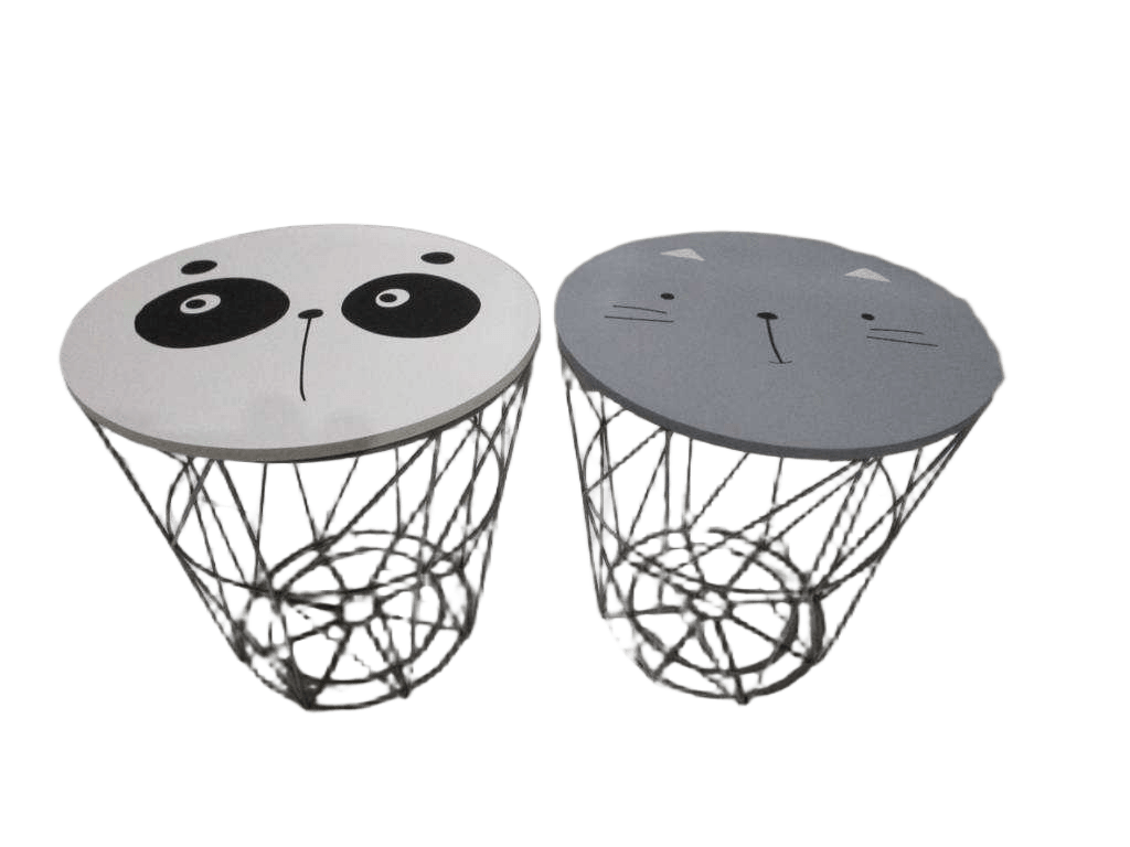 Side Table Basket Metal 3ass 1cl=