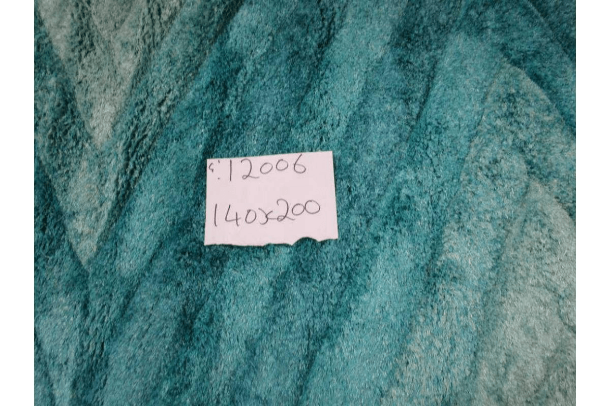 Carpet Polyester Soft & Silk Shaggy 3d Turqouise