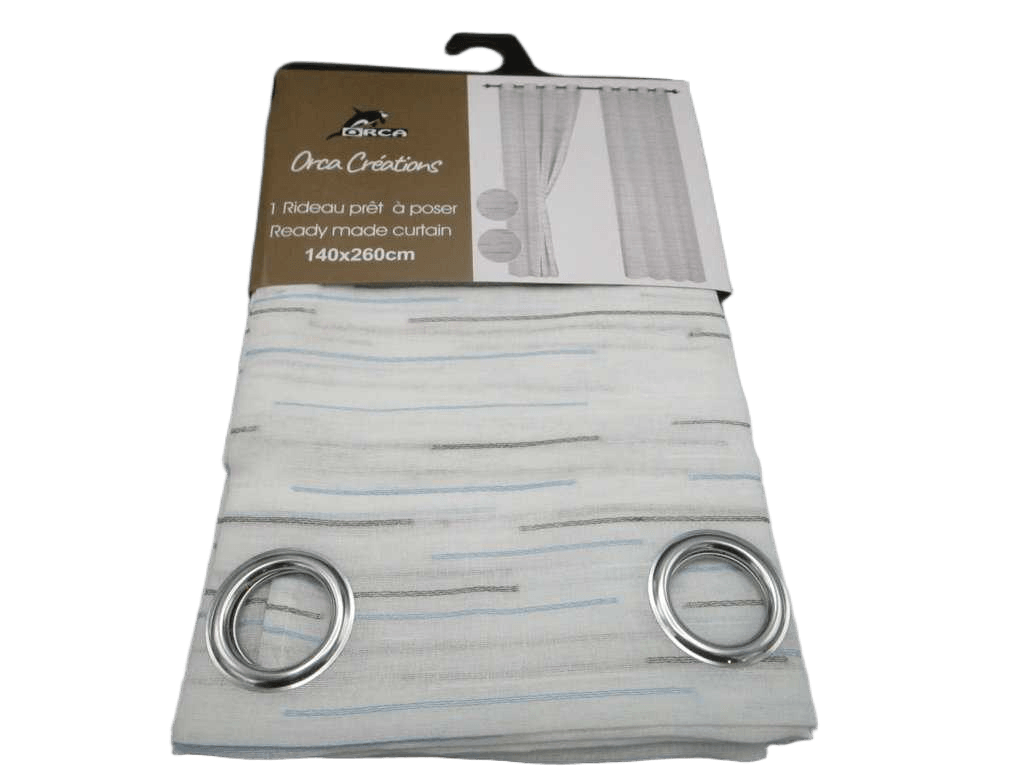 Curtain With 8 Rings Round Teal Matt 100% Polyester Gsm Pvc Packing