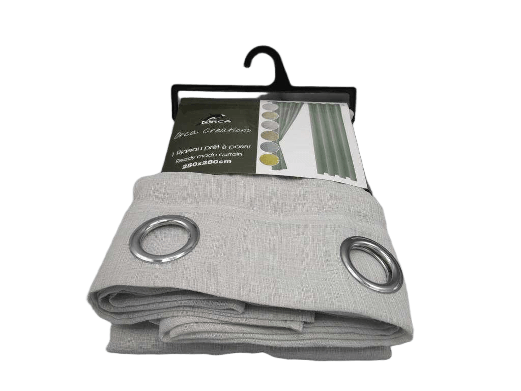 Curtain 250x280 Cm 100% Polyester 14 Ring 80gsm With Packing Hanger
