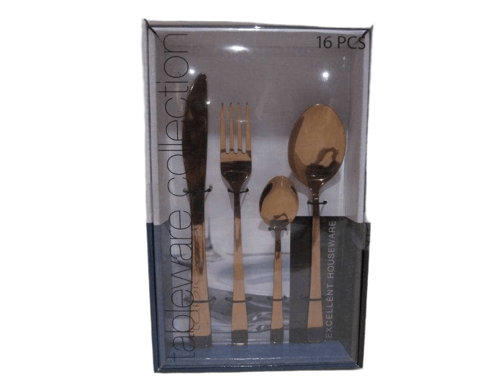 Cutlery Set 16pcs Copper Clr