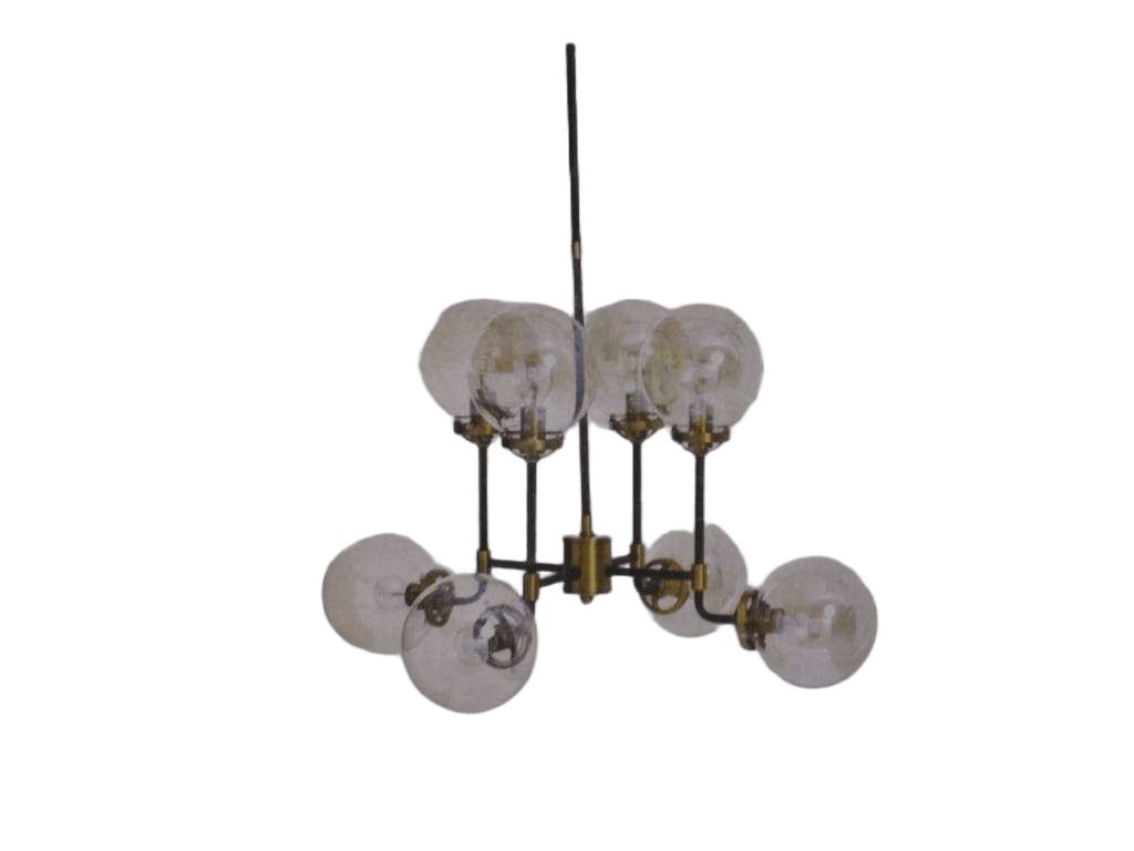 Glass Pendant Lamp X8 D75h100