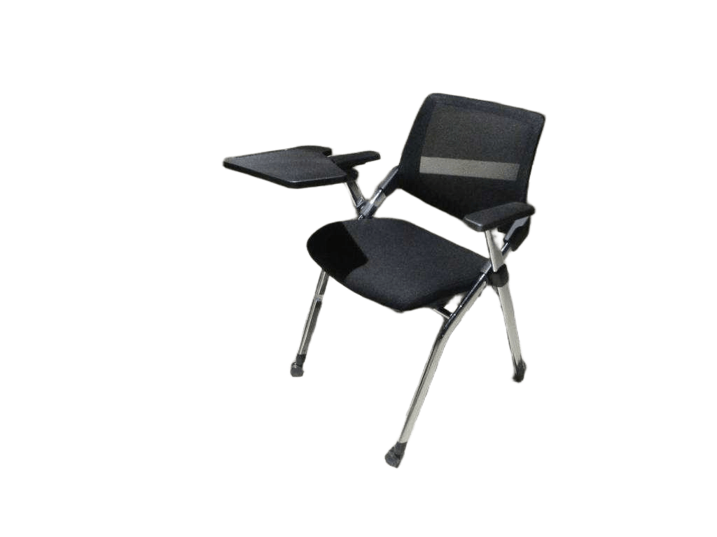 Study Chair Seat Black Lfyh-01 Back Black Lff-5160x54.5x82.5student Chair With Writing Table 20kg With Caster, Chrom Leg