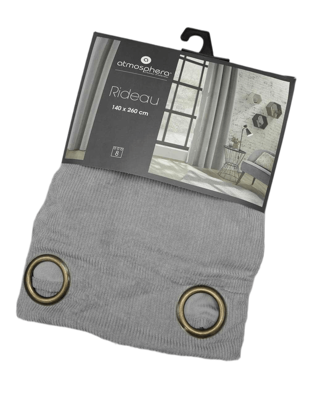 Curtain Corderoy Grey 140x260