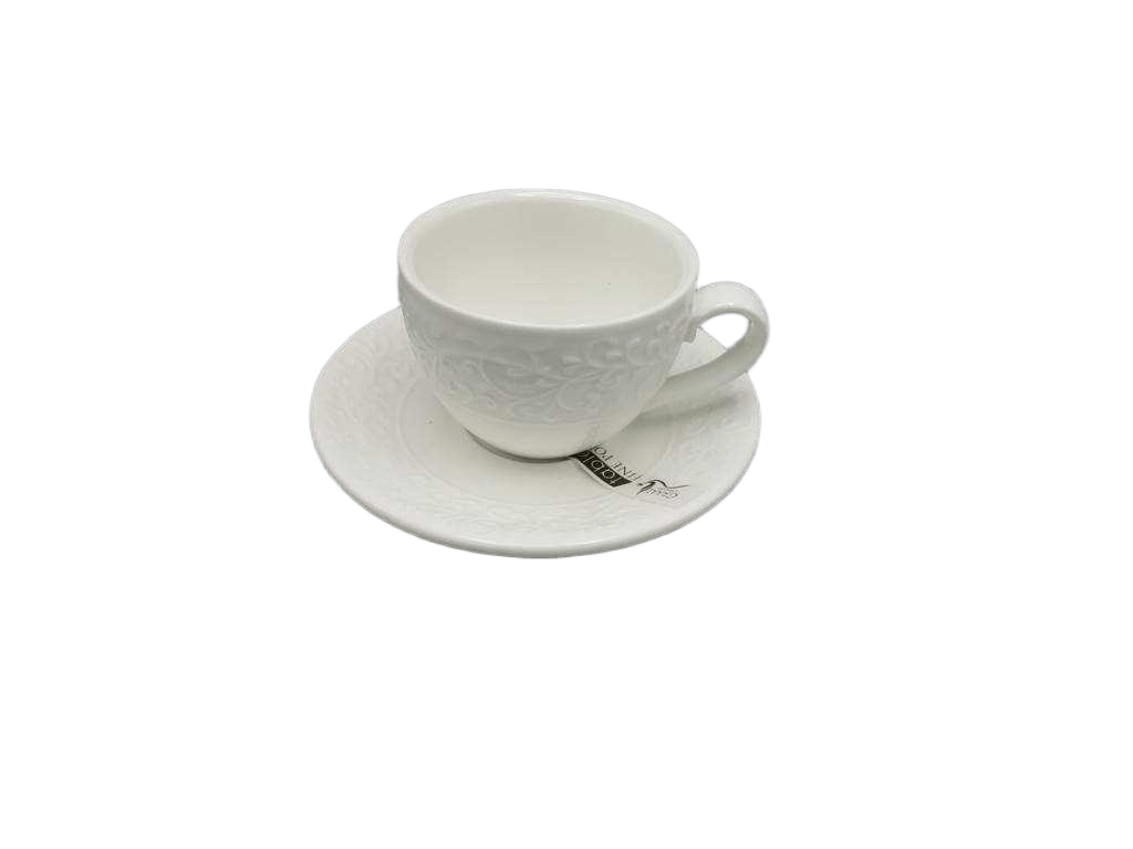 Espresso Cup + 4.5" Saucer For Cup 8.7x6.8x4.8 D:11.3x1.5white