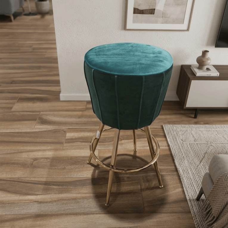 Bar Stool - Champagne Gold Metal Legs