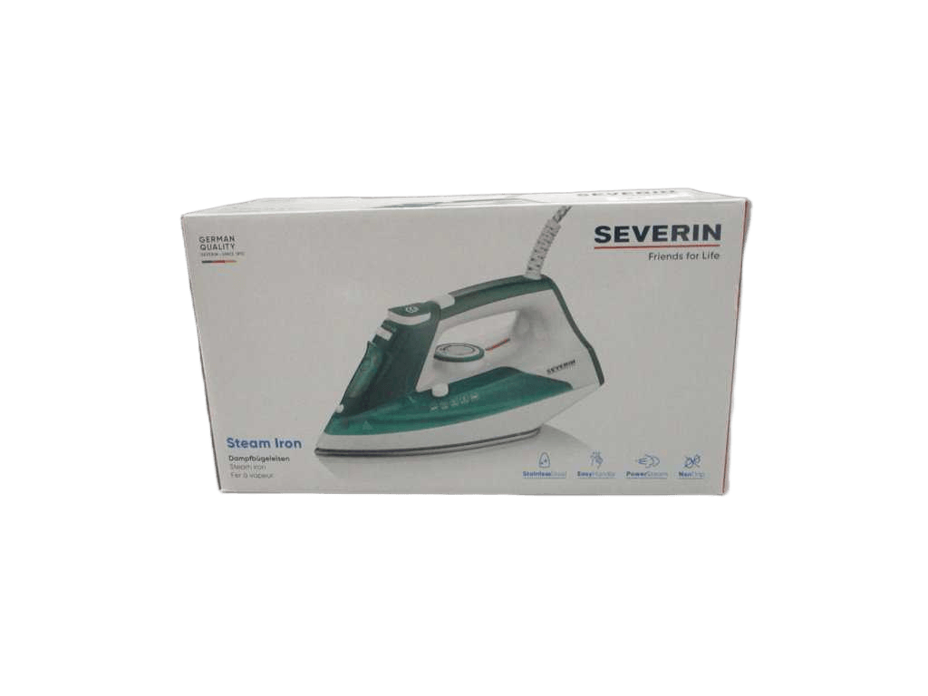 Steam Iron, Approx. 2400 W, Detachable Water Tank Approx. 190 Ml, Stainless Steel Soleplate, Self Cleaning System