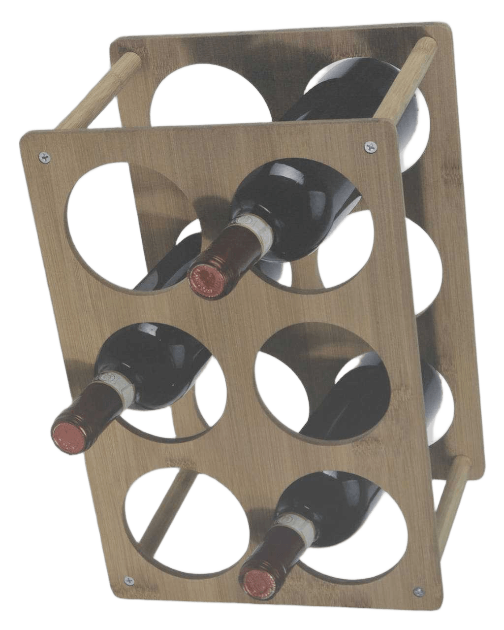 Wine Rack Bamboo For 6 Bottles