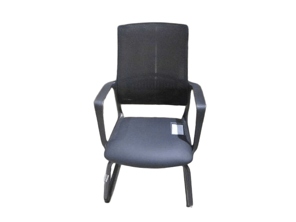 Visitor Chair, Mesh Iron Base Black Structureseat Black/ Back Ts-26 Black