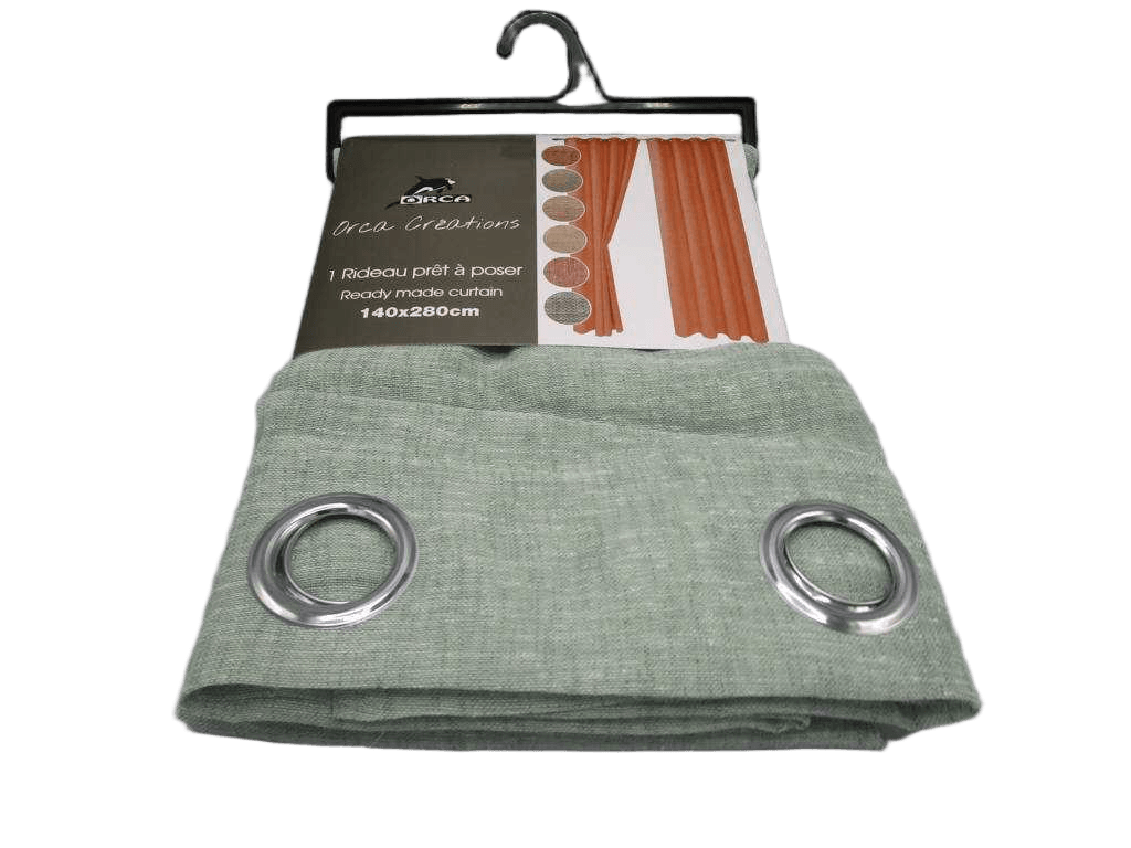 Curtain 140x280 Cm 100% Polyester 8 Ring 140gsm With Packing Hanger