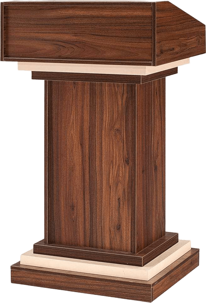 Speaking Stand 70x55x120 Cm Clr Cream White+c Walnut Ref 23exd001 /1cl