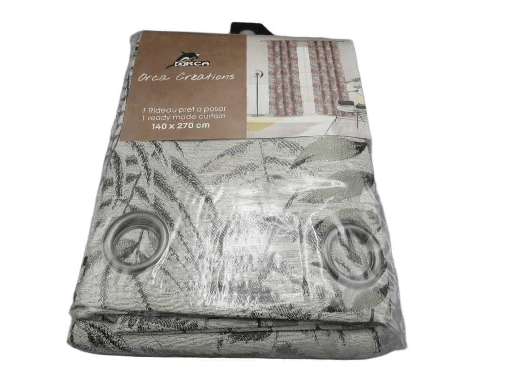Curtain Jacquard 140 X 270 Cm - 8 Rings - 97 % Polyester 3%linen 310 Gsm