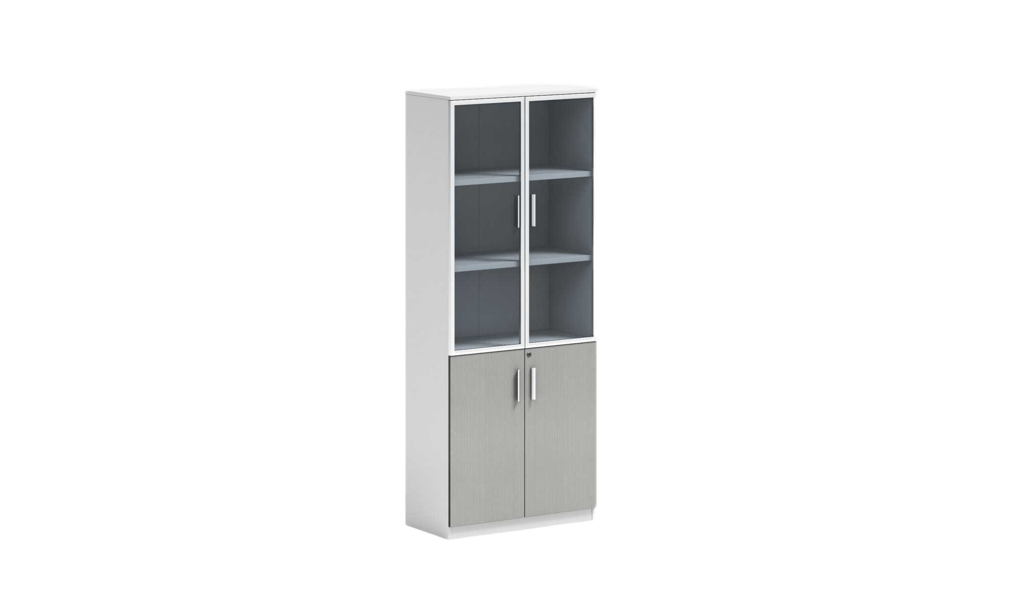 File Cabinet White+ Grey Stripe 800w*400d*2000h