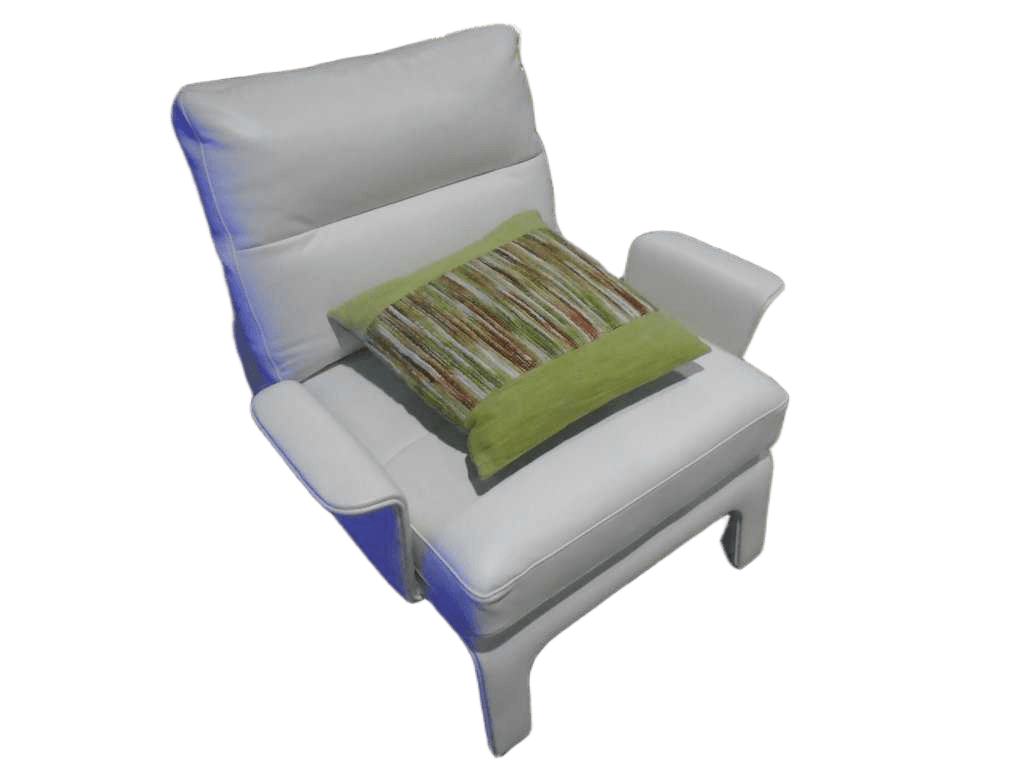 Armchair M White Leather 87x89x85