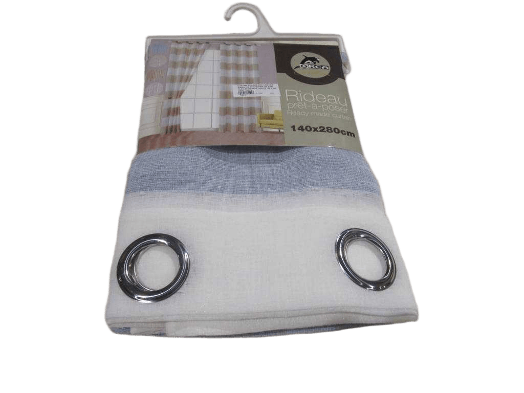 Curtain Voilage 140 X 280 Cm 8 Rings 100 Polyester 135 Gsm Clr L.blue