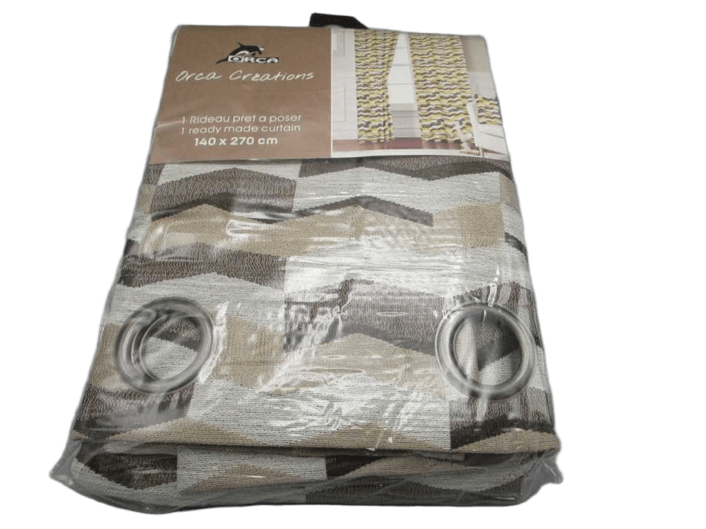 Curtain Jacquard 140 X 270 Cm - 8 Rings - 97 % Polyester 3%linen 310 Gsm
