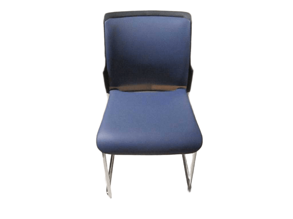Visitor Chair Pvc+chrome Blue 199
