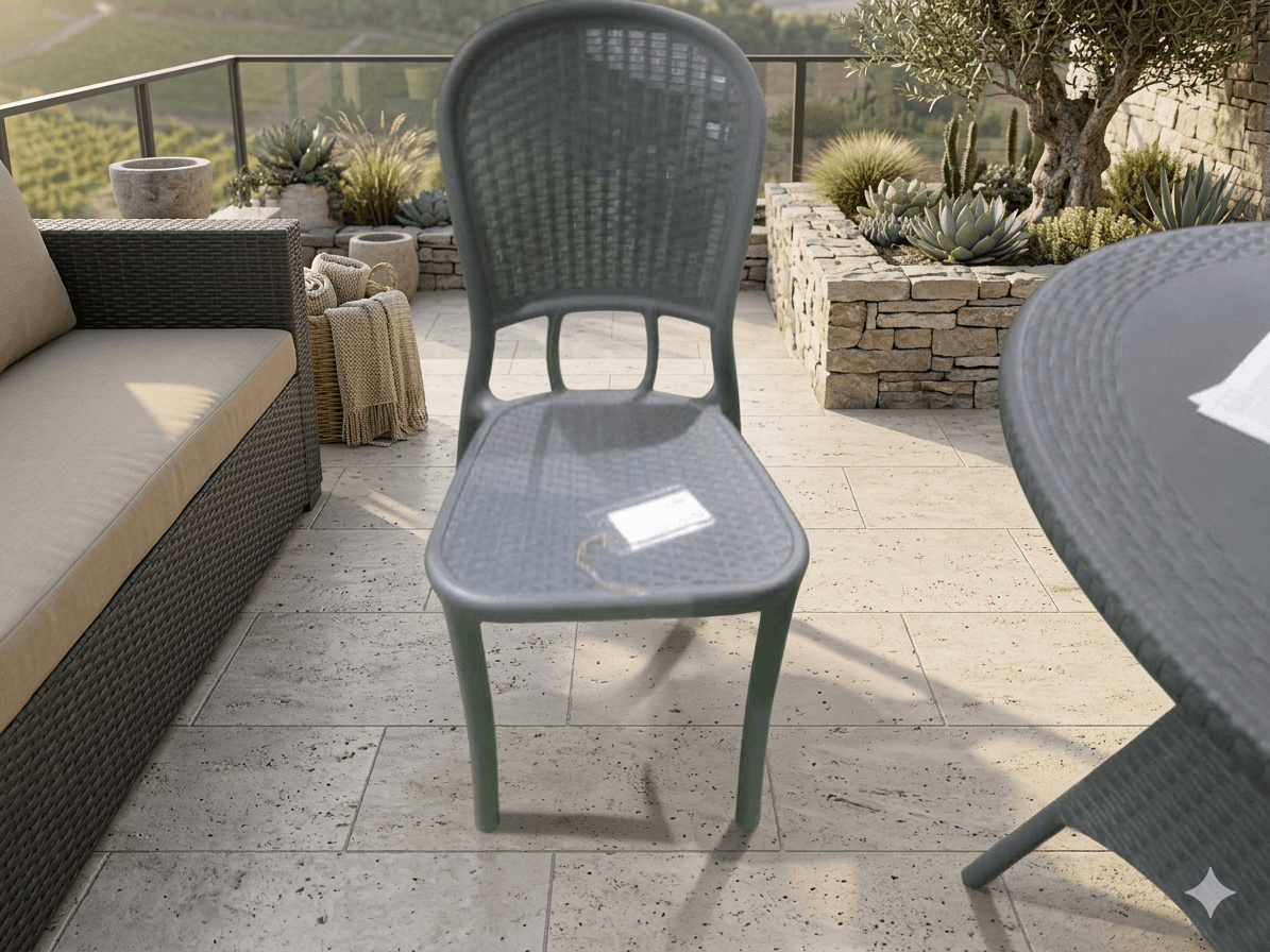 Chair New Rattan Without Armrest Dark Grey 475*545*942mm