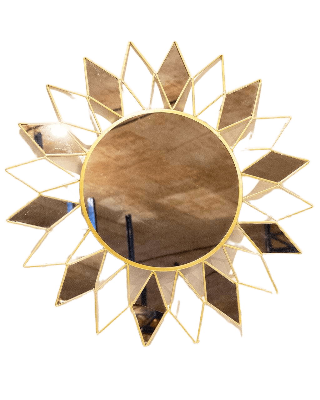 Mirror Sun Shape 4mm Gold91*91