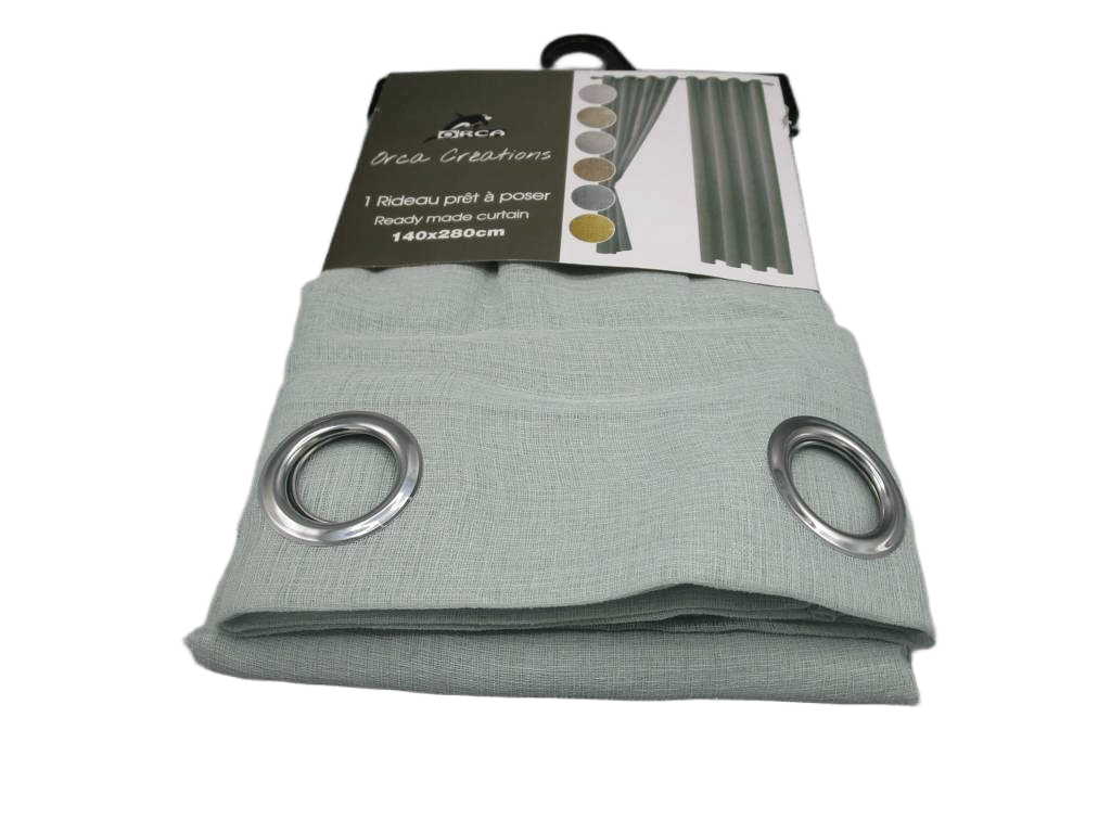 Curtain 140x280 Cm 100% Polyester 8 Ring 80gsm With Packing Hanger