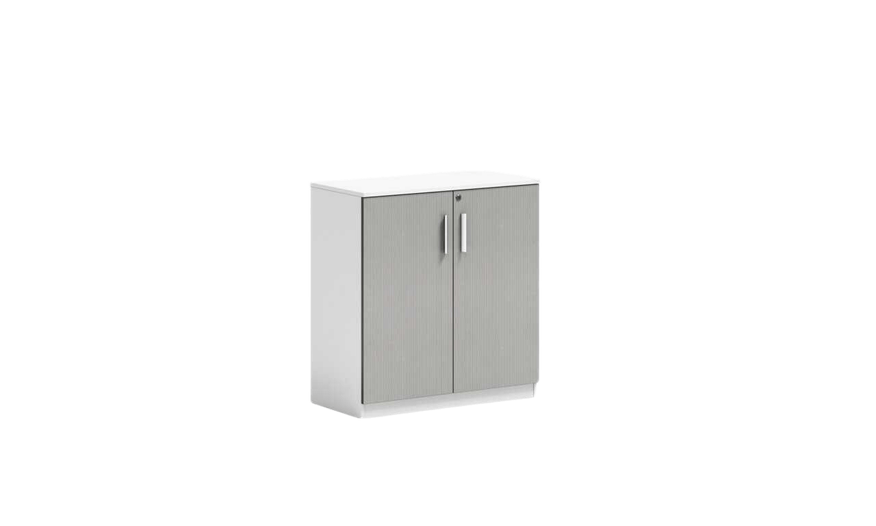 Low Cabinet White+ Grey Stripe 800w*400d*852h