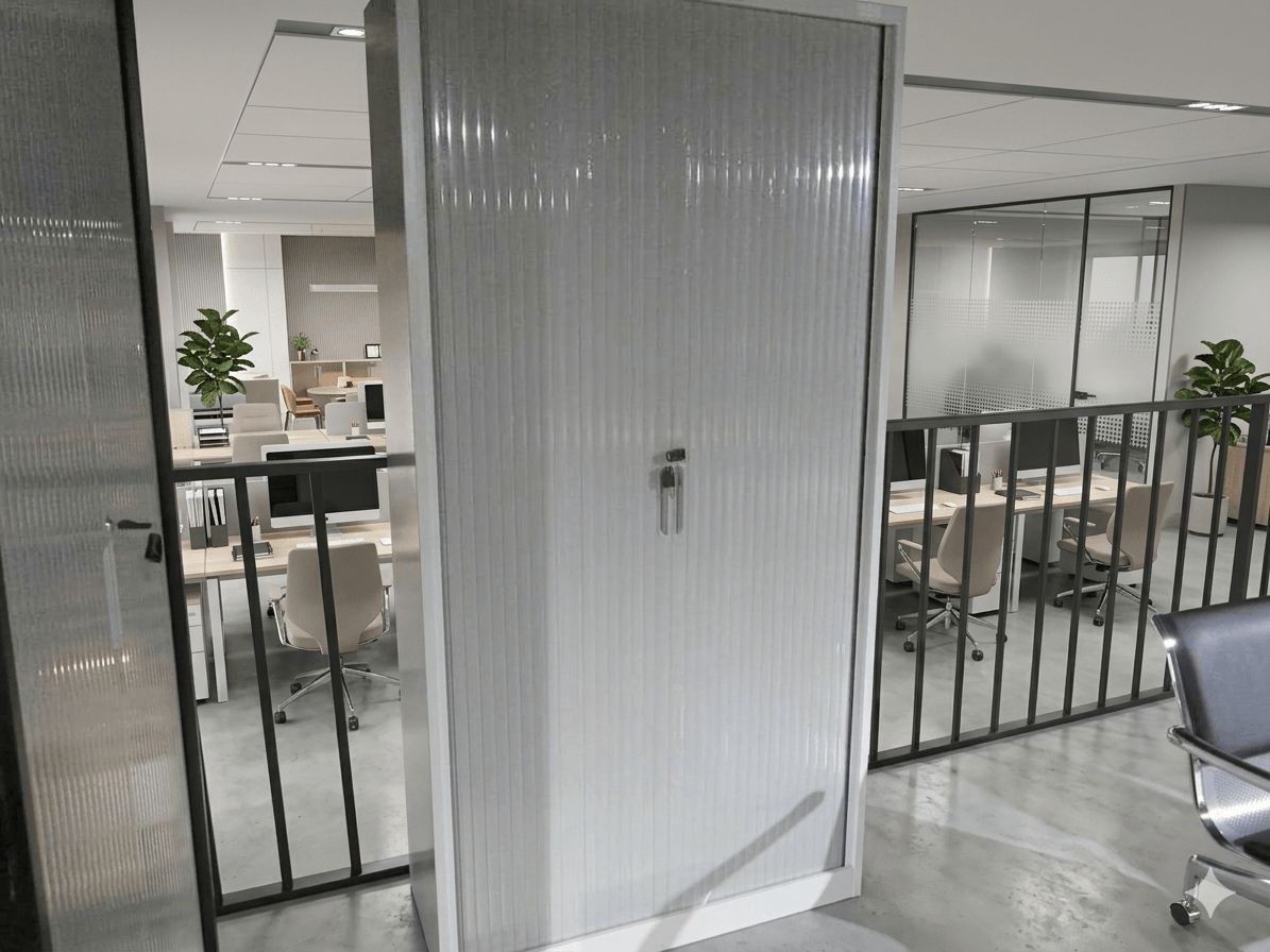 Cabinet Rolling Door With 2 Doors And 4 Shelf (0,7mm)