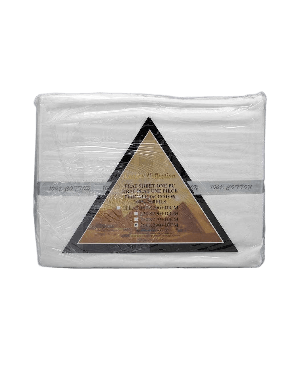 Flated Sheet 250*290+10cm100% Coton, T205, 133+72