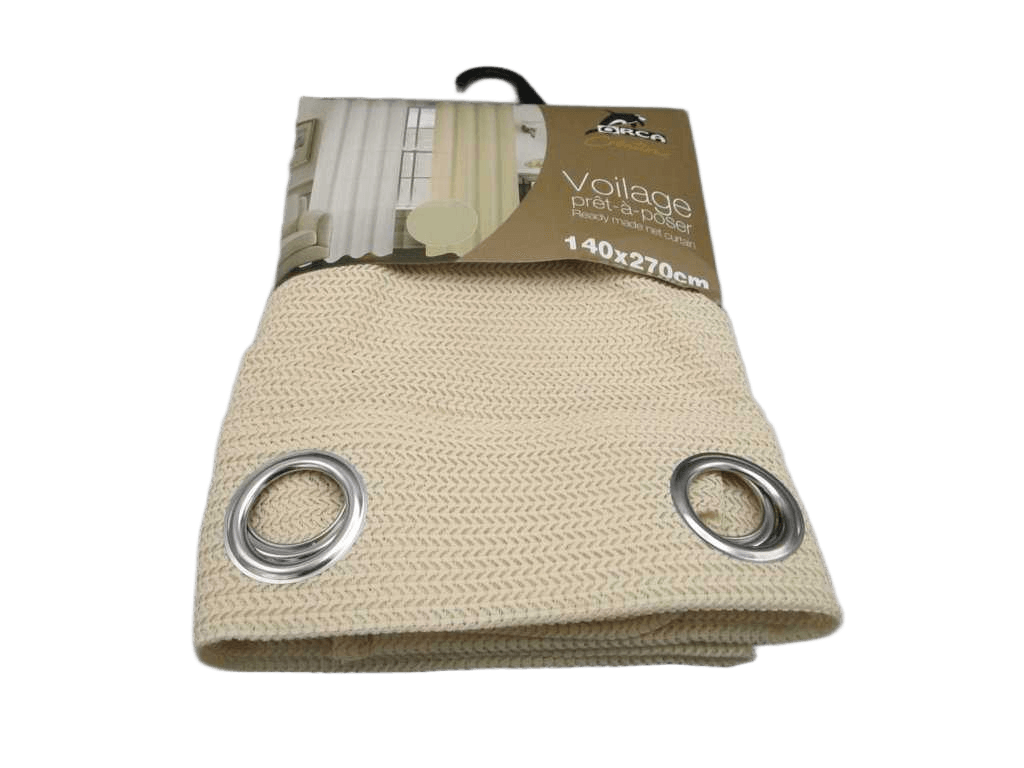 Curtain Voile Window Curtain 8 Rings 100% Polyester 100gsm 43x28x27