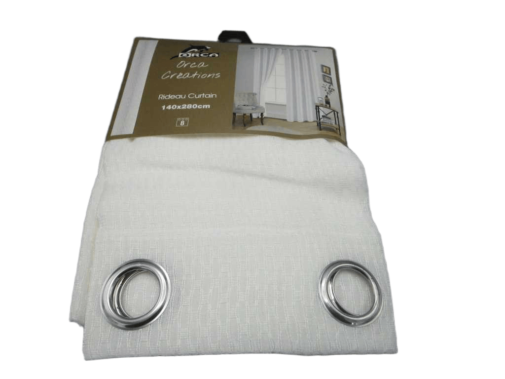 Curtain 140x280 Cm 100% Polyester 8 Ring 120gsm With Packing Hanger