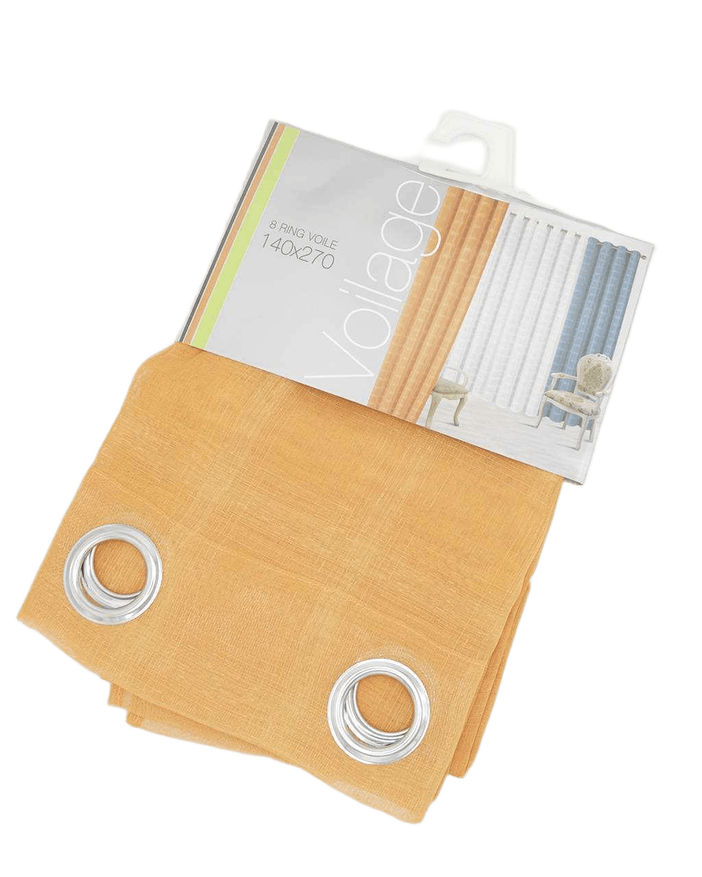 Curtain 140*270, Polyester8 Rings Silver 80gsm140*270orange