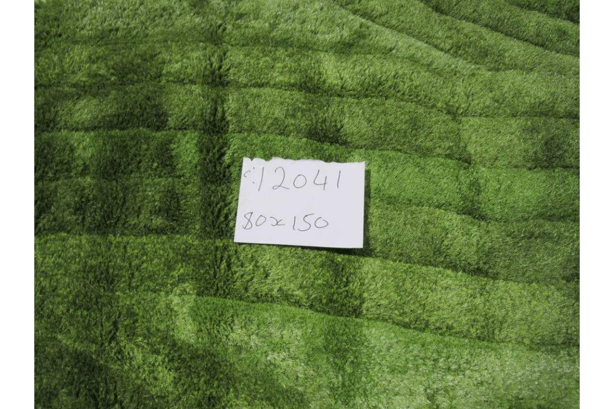 Carpet Polyester Soft & Silk Shaggy 3d Green