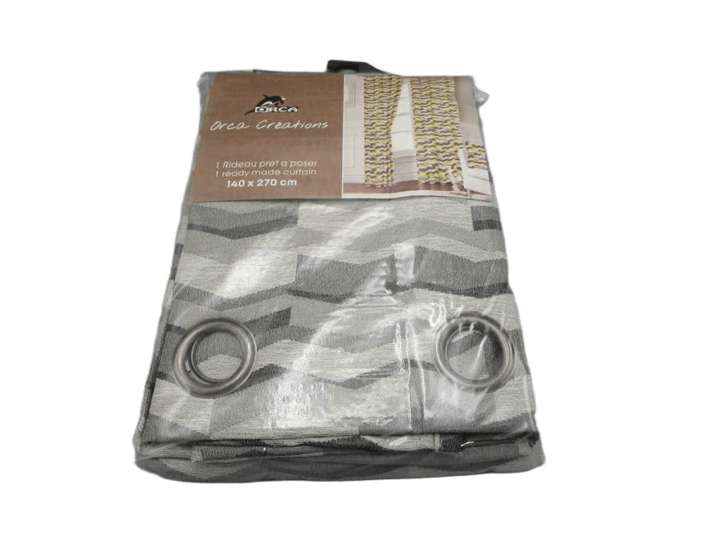 Curtain Jacquard 140 X 270 Cm - 8 Rings - 97 % Polyester 3%linen 310 Gsm