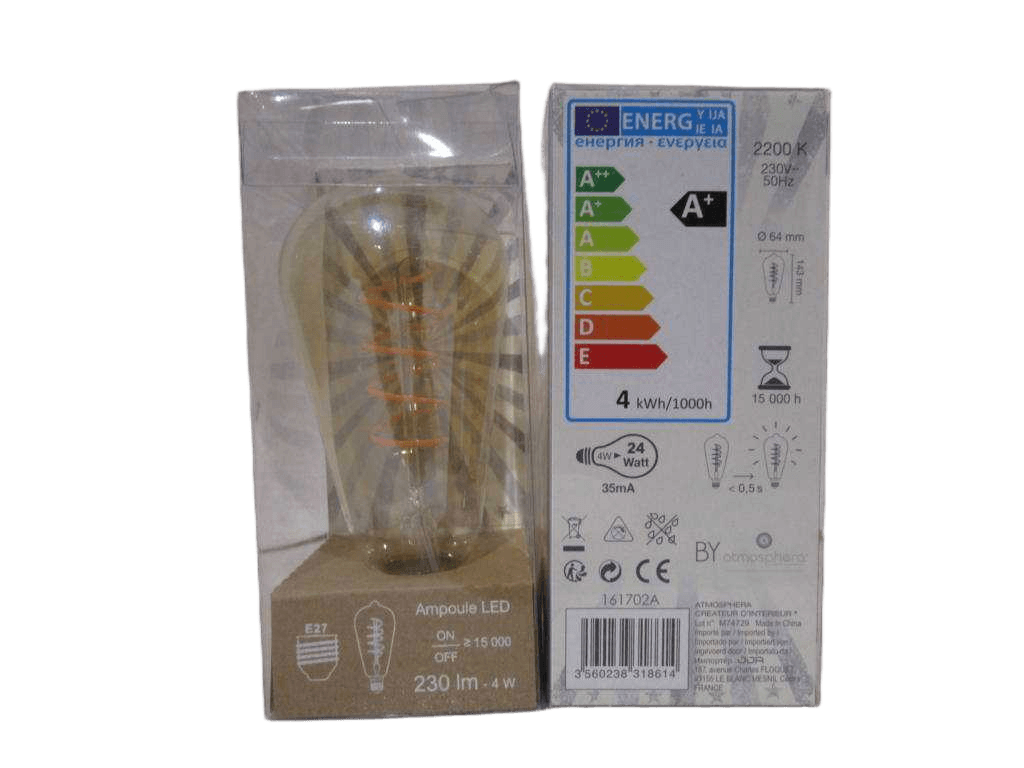 Amber Led Bulb St64 2w