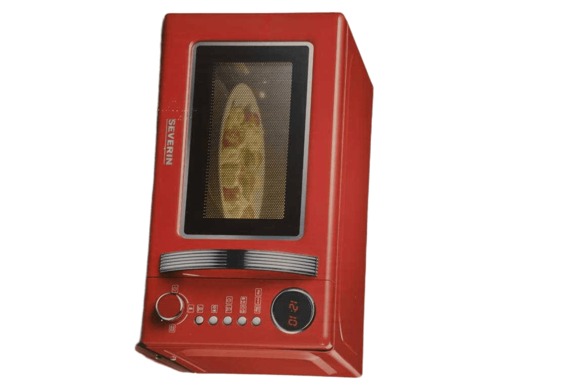Microwave Retro Design With Grill 700w Microwave Power, 1000 W Grill, Digital Display, Different Power Settings Inkl. Defrost Programm Digital Timer, Quick Button, 24h Clock