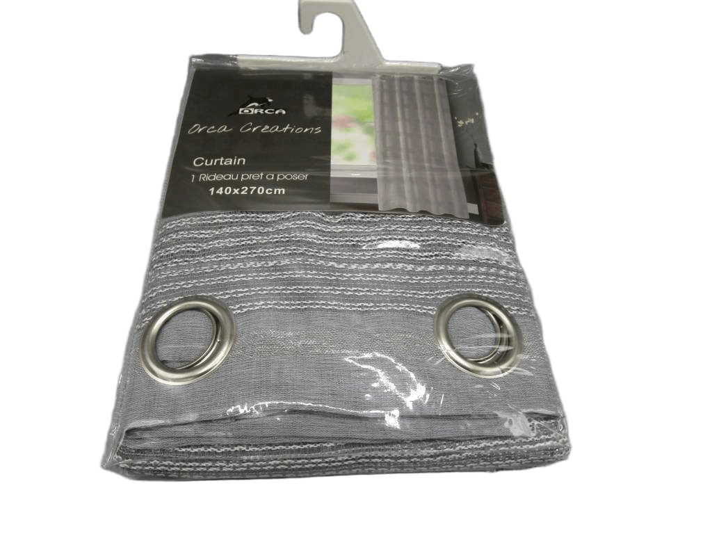 Curtain Voile 140 X 270 Cm - 8 Rings Polyester 108 Grs