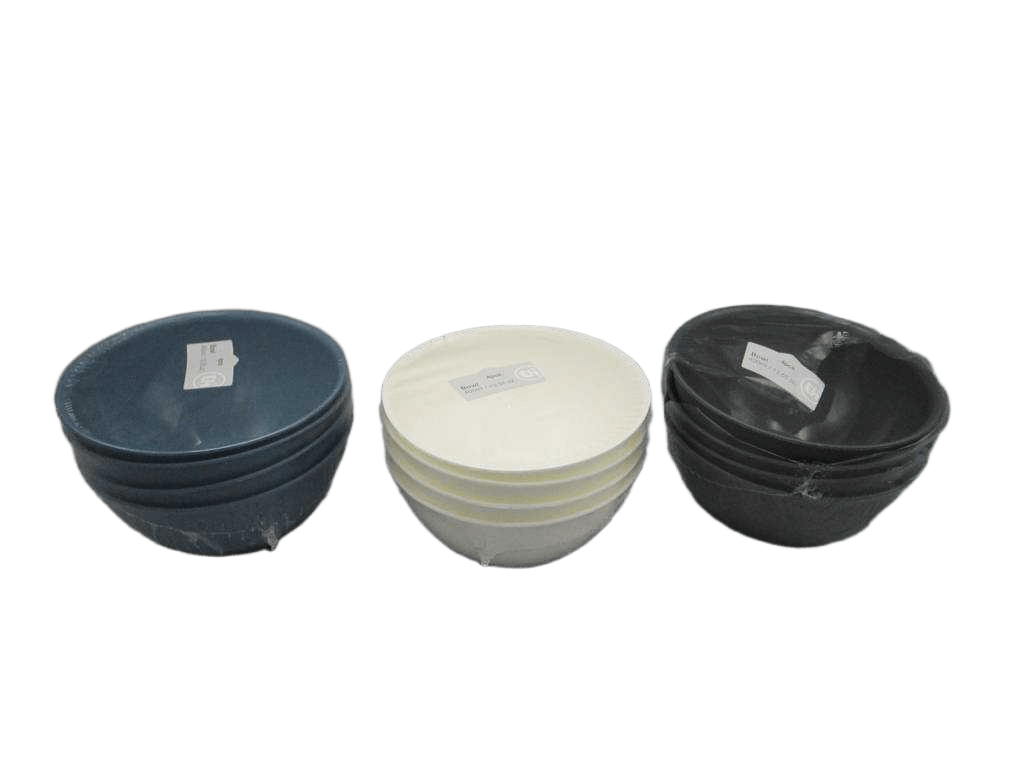 Bowl 400ml Set 4pcs 3ass Clr 1cl=
