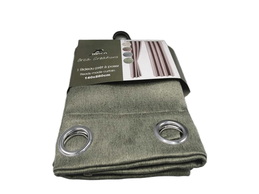 Curtain Blackout 140x280 Cm 100% Polyester 8 Ring 270gsm With Packing Hanger