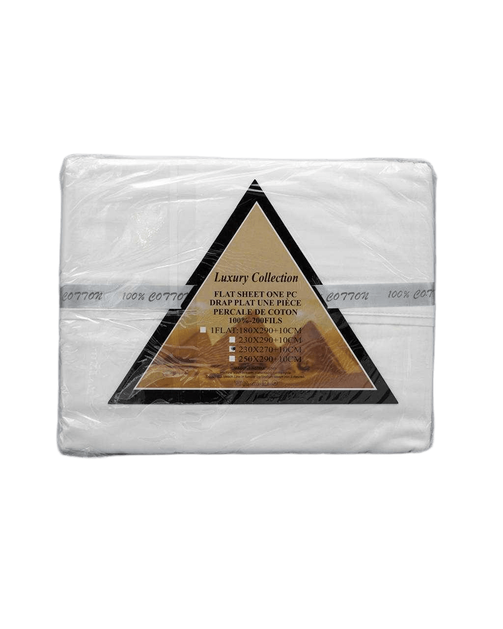Flated Sheet 230*270+10cm100% Coton, T205, 133+72
