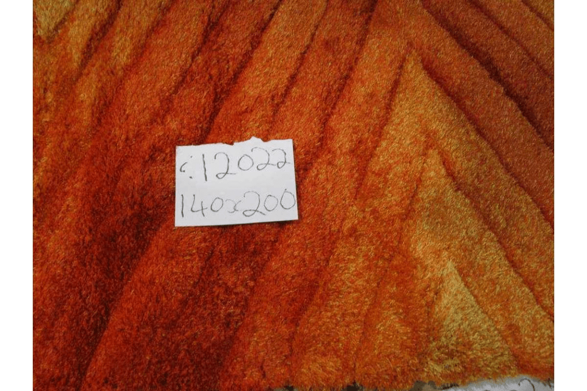 Carpet Polyester Soft & Silk Shaggy 3d Orange