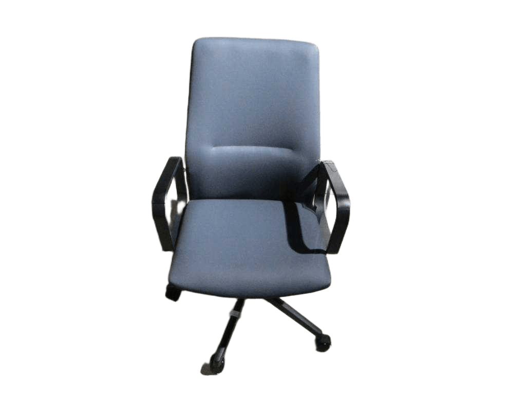 Swivel Chair, Pu, Middle Back Iron Base, Powder Coating 201 Dark Blue 201 Dark Blue