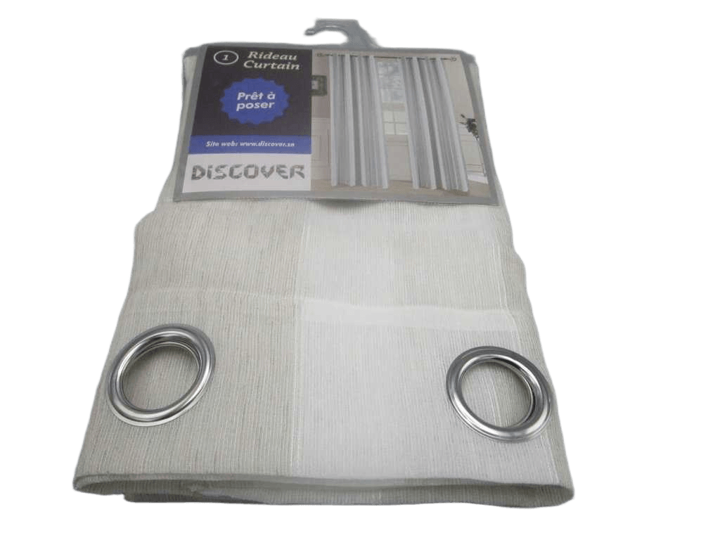 Curtain, 8 Rings Silver 100% Polyester Gsm: 135g