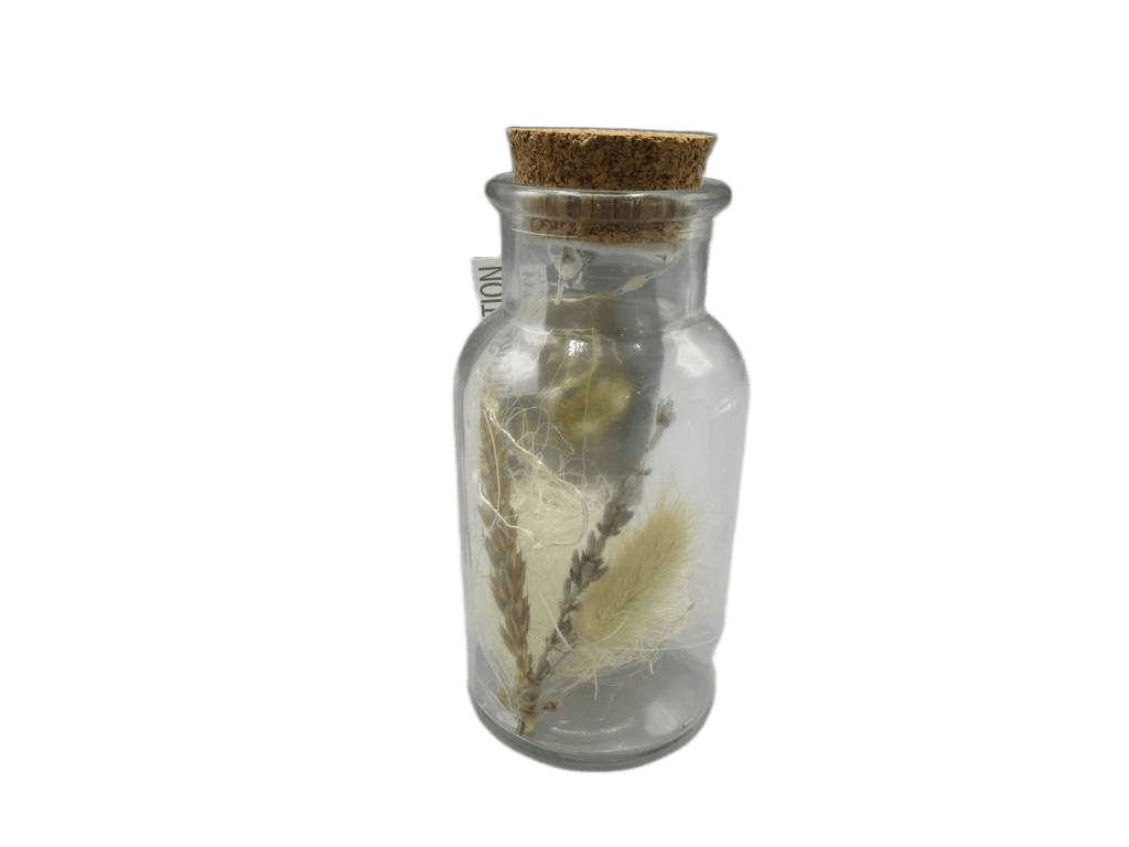 Bottle With Cork Cudweed Deco 1cl=