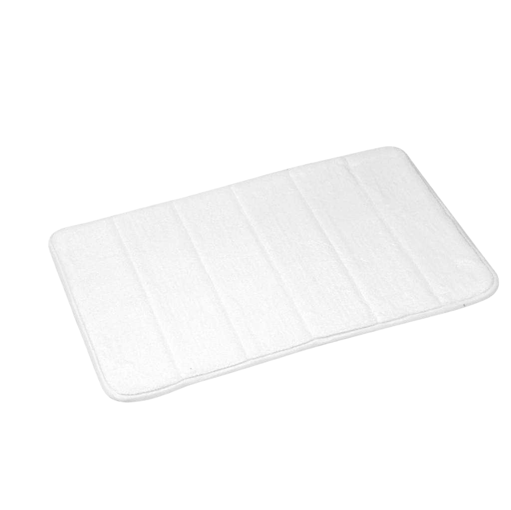 Bathmat 40 X 60 Cm Microfiber Plain Relief Memory White