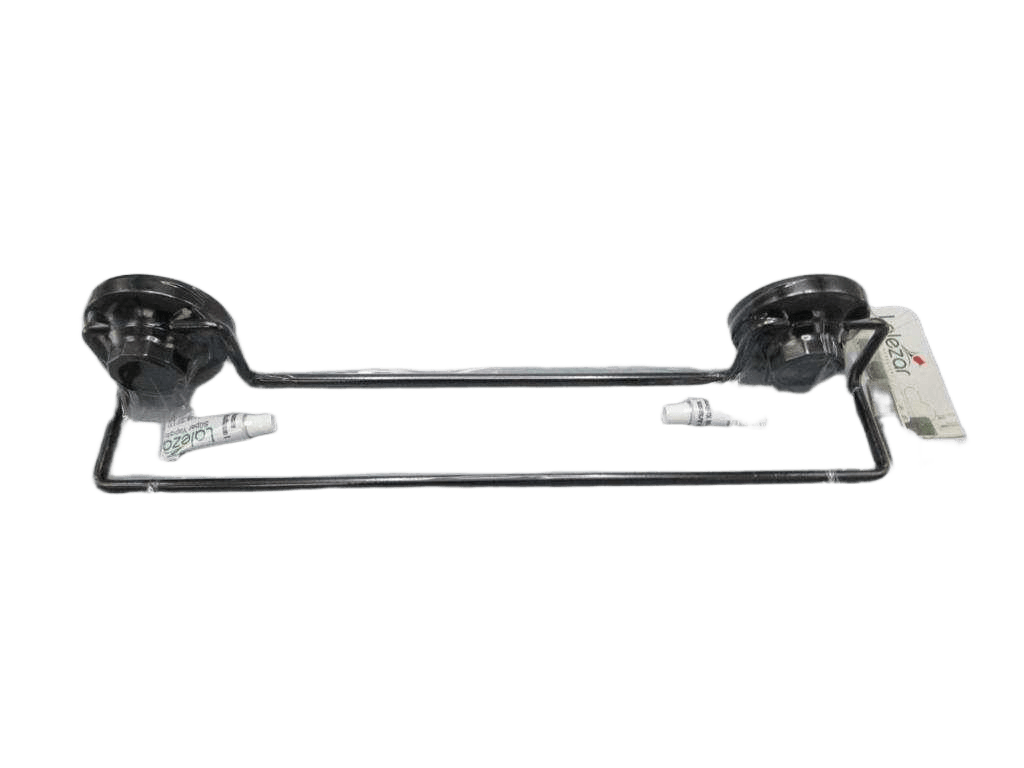 Towel Rack To Hang With Glue Black 4x12x40