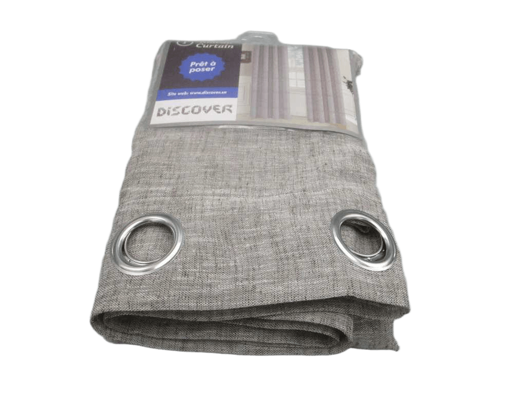 Curtain, 14 Rings Silver 100% Polyester, Gsm: 149g