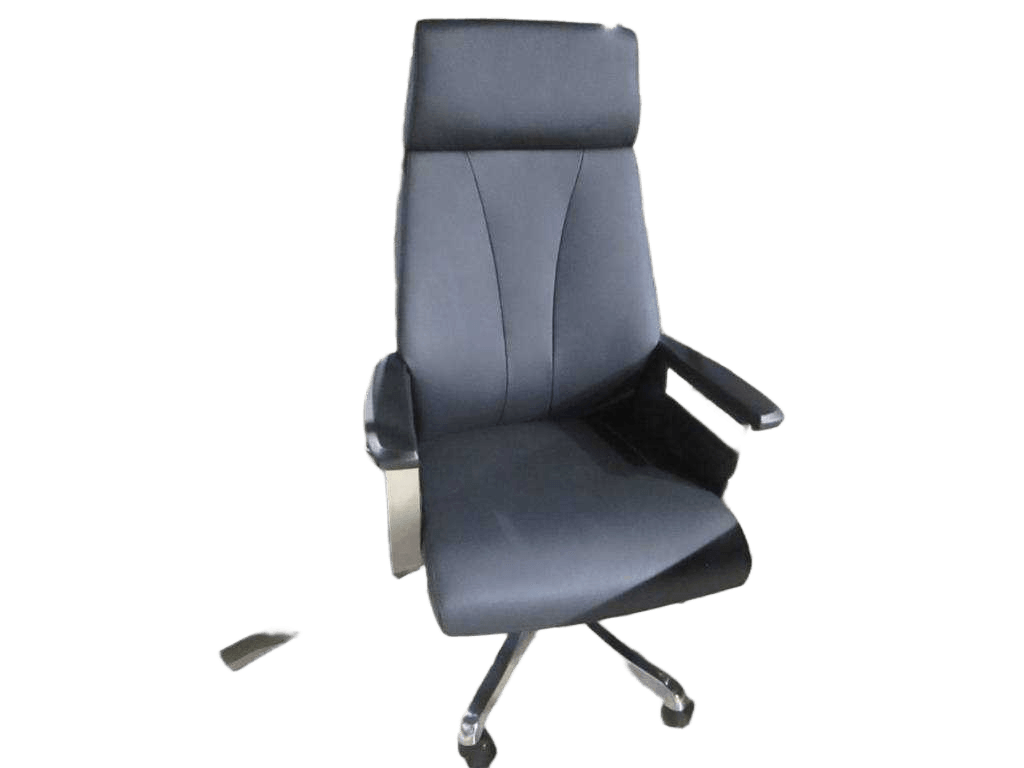Swivel Chair, Pu, High Back Stainless Steel Arm/ Alu Base 169 Black 169 Black